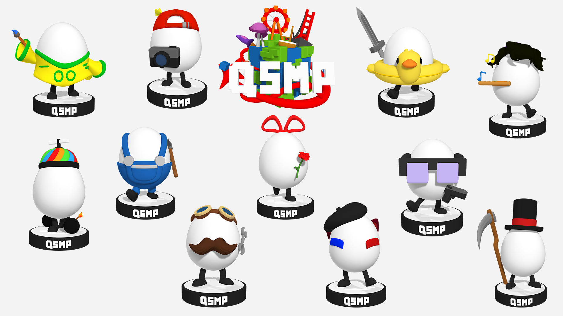 QSMP Full Collection - 12 Eggs – QSMP Shop