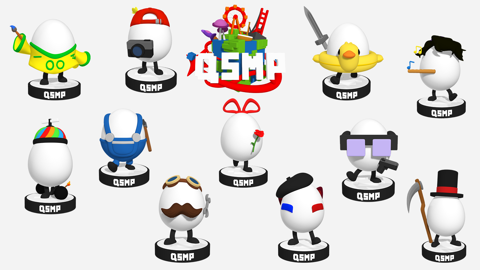 QSMP Full Collection 12 Eggs QSMP Shop